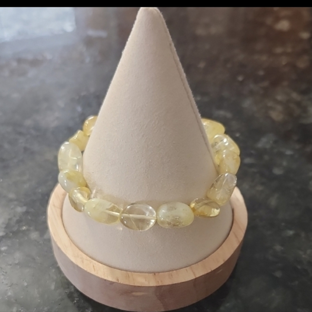 Handmade Yellow Citrine Gemstone Bracelet